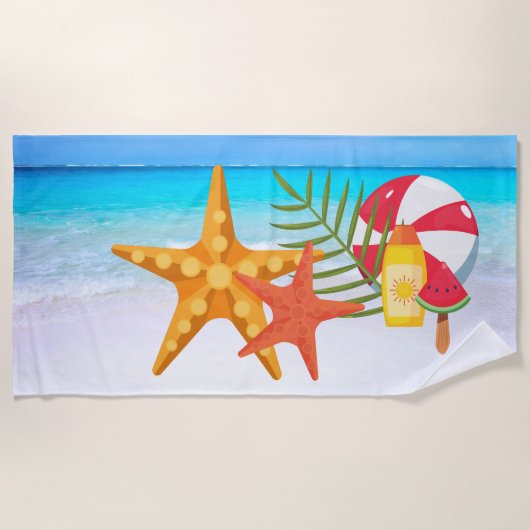 Star Fish Beach Handtuch (Vorderseite)