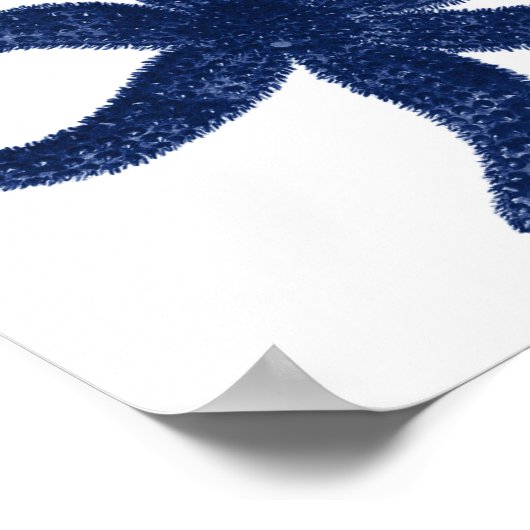 Star Fish Navy Beach Dekoration (Ecke)