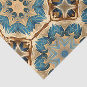 Star formt Art Deco, Blau und Braun Seidenpapier (Detail)