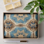 Star formt Art Deco, Blau und Braun Seidenpapier (Geschenk)