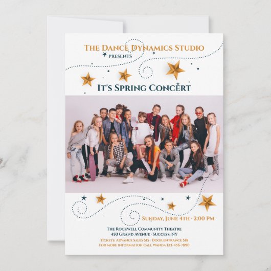 Star Foto Frame Erwägung Foto Einladung (Vorderseite)