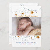 Star Foto Frame Weihnachtskarte Feiertagskarte (Vorne/Hinten)