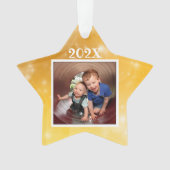 Star Foto Kids Keepake Dated Christmas Ornament (Vorderseite)