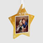 Star Foto Kids Keepake Dated Christmas Ornament (Vorderseite)