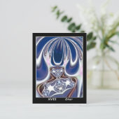 Star-Fraktal-Karte Postkarte (Stehend Vorderseite)