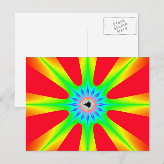 Star - Fraktal Postkarte (Vorne/Hinten)