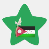 Star Free Palestine Heart Stern-Aufkleber (Vorderseite)