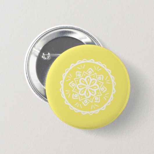 Star Fruit Mandala Button (Vorne & Hinten)