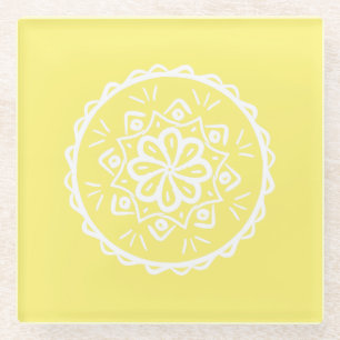Star Fruit Mandala Glasuntersetzer