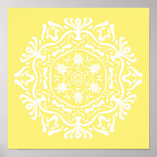 Star Fruit Mandala Poster