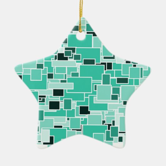 Star für Weihnachtsbaum Keramik Ornament (Vorne)