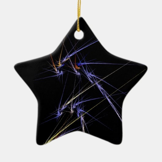 Star für Weihnachtsbaum Keramik Ornament (Vorne)