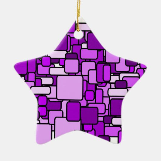 Star für Weihnachtsbaum Keramikornament (Vorne)