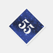 Star Galaxy für 55. Geburtstagsparty Serviette (Ecke)