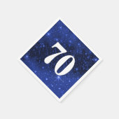 Star Galaxy für 70. Geburtstagsparty Serviette (Ecke)