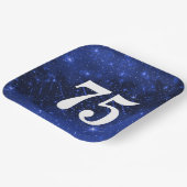 Star Galaxy für 75. Geburtstagsparty Pappteller (Gewinkelt)