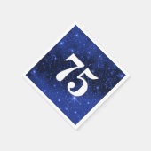 Star Galaxy für 75. Geburtstagsparty Serviette (Ecke)