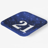 Star Galaxy für das 21. Geburtstag Party Pappteller (Gewinkelt)