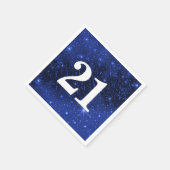 Star Galaxy für das 21. Geburtstag Party Serviette (Ecke)