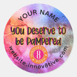 Star Galaxy Innov8tive Posh Label Runder Aufkleber