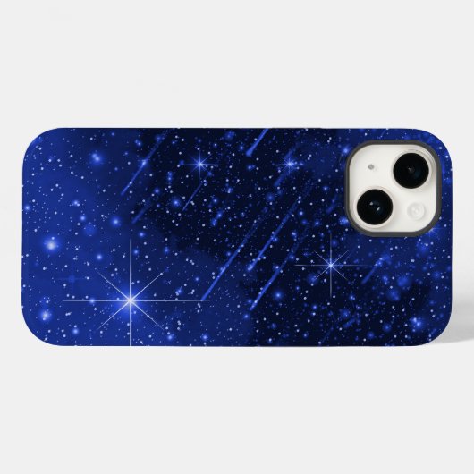 Star Galaxy on Blue Case-Mate iPhone Hülle (Rückseite (Horizontal))