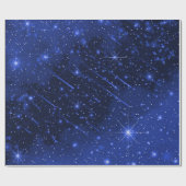 Star Galaxy on Blue Geschenkpapier (Flach)
