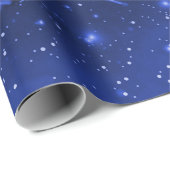 Star Galaxy on Blue Geschenkpapier (Rolleneckpunkt)