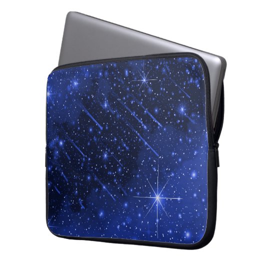Star Galaxy on Blue Laptopschutzhülle (Vorderseite Links)