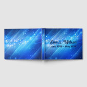 Star Galaxy on Blue Memorial Gästebuch (Voll)