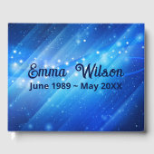 Star Galaxy on Blue Memorial Gästebuch (Vorderseite)