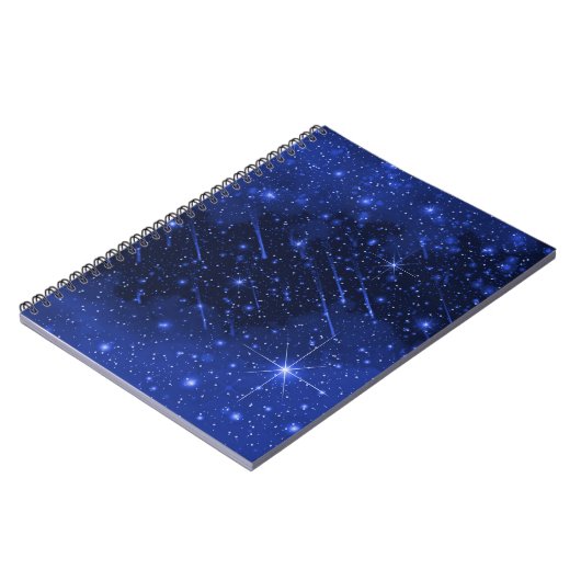 Star Galaxy on Blue Notizblock (Linke Seite)
