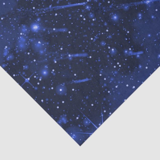 Star Galaxy on Blue Seidenpapier (Detail)