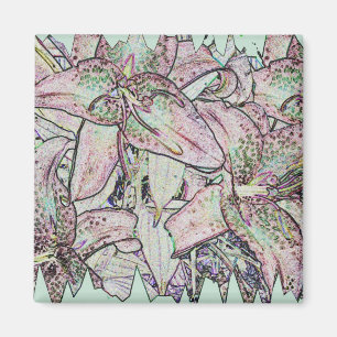Star Gazer Lilies im Bleistift-Magnet Magnet