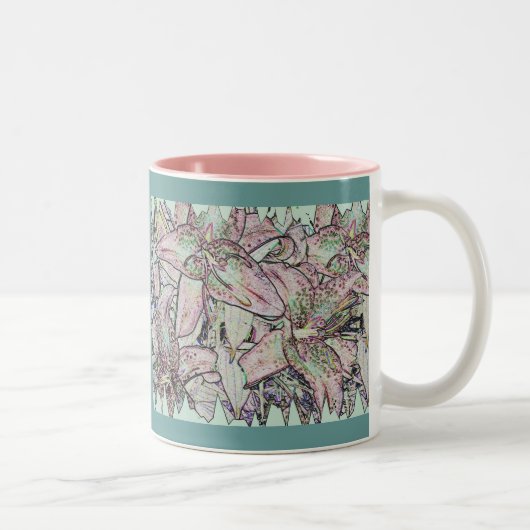Star Gazer Lilies in Tasse mit Bleistift (Rechts)