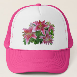 Star Gazer Lilies Pink Hat Truckerkappe