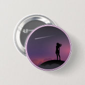 Star Gazing Girl Button (Vorne & Hinten)
