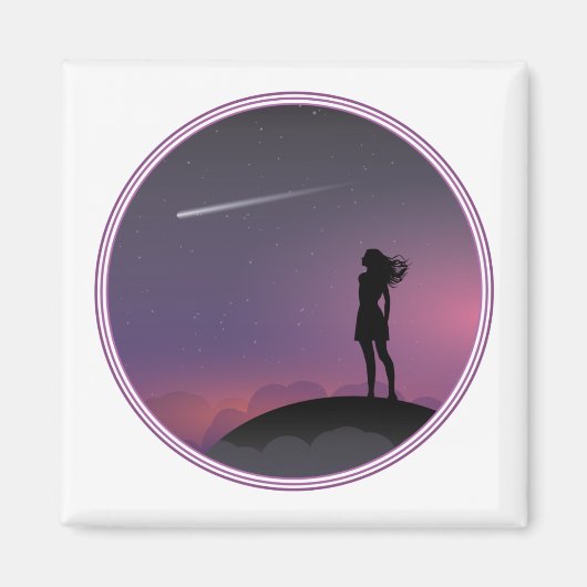 Star Gazing Girl Magnet (Vorne)