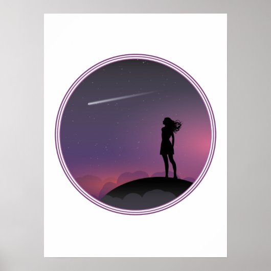 Star Gazing Girl Poster (Vorne)