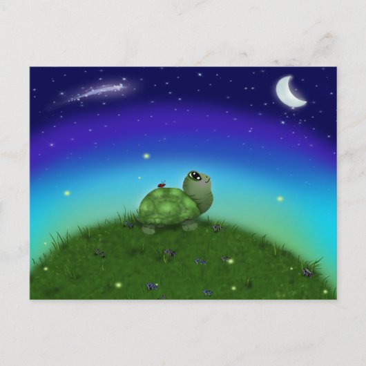 Star Gazing Turtle Postkarte (Vorderseite)