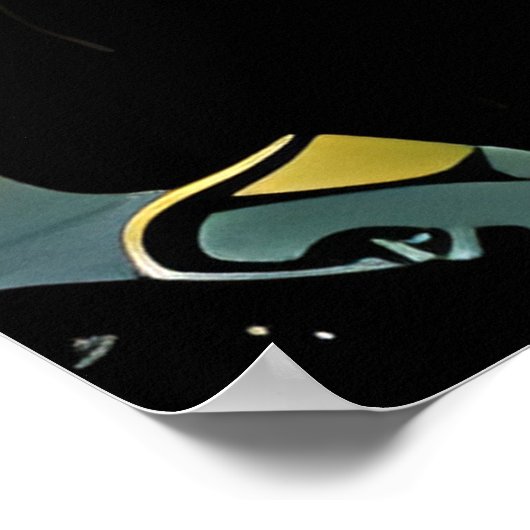 Star Gazing Woman Poster (Ecke)