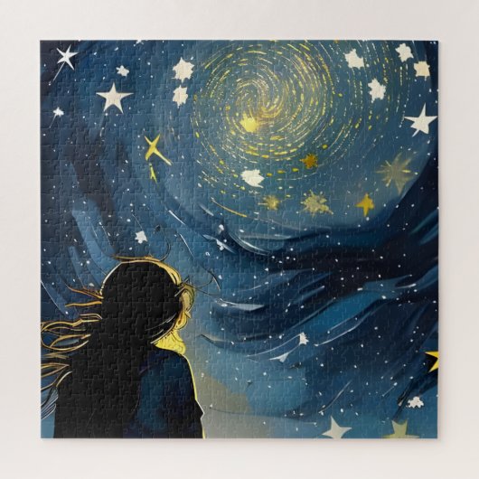 Star Gazing Woman Puzzle (Vertikal)