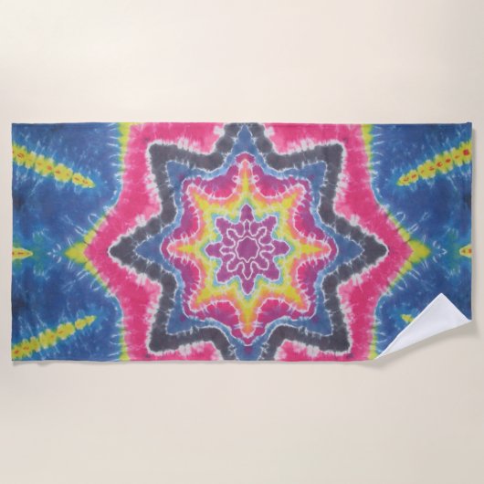 Star-Gefärbte Krawatte Strandtuch (Vorderseite)