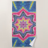 Star-Gefärbte Krawatte Strandtuch (Vorderseite)