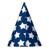 Star Gemustert Blue Party Hat Partyhütchen (Rückseite)