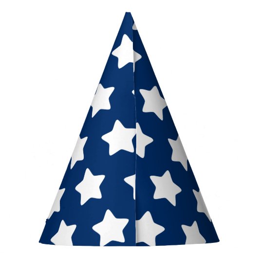 Star Gemustert Blue Party Hat Partyhütchen (Rückseite)