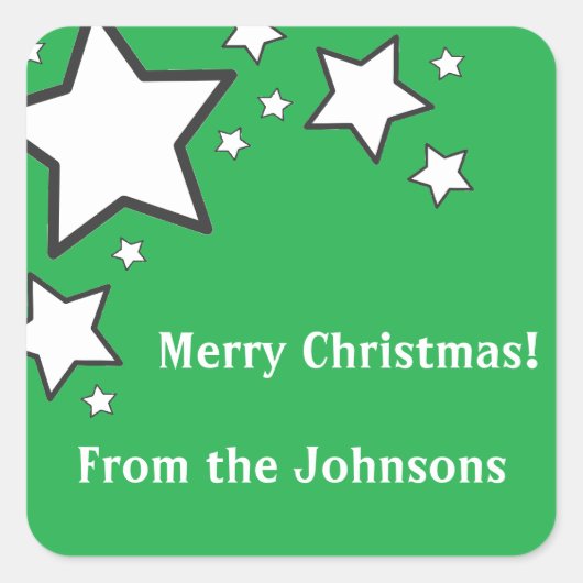 Star-Geschenktipps Quadratischer Aufkleber (Vorderseite)