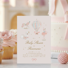 Star Girl Princess Fairytale Ballerina Baby Shower Einladung