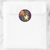 Star Glow Dragon Runder Aufkleber (Tasche)