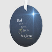 Star - God Sees Me, Hears Me, and Knows Me - round Ornament (Vorderseite)