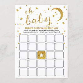Star Gold Baby Bingo Einladung